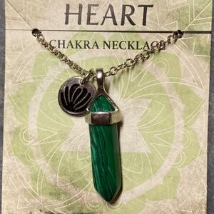 NWT Natural Green Malachite Stone Necklace